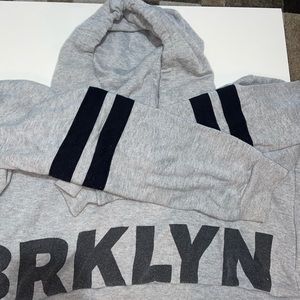 “BRKLYN” hoodie grey and black